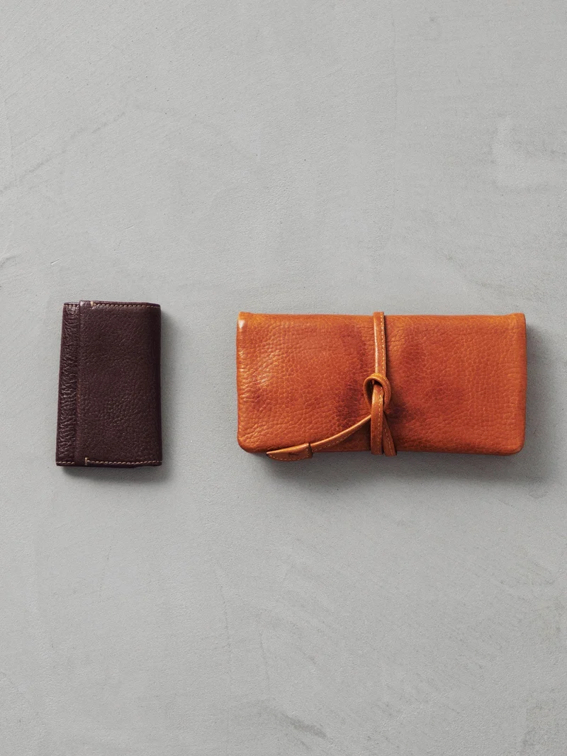 TSUCHIYA KABAN Tone Oilnume Multi-Pocket Bible Planner Made in Japan