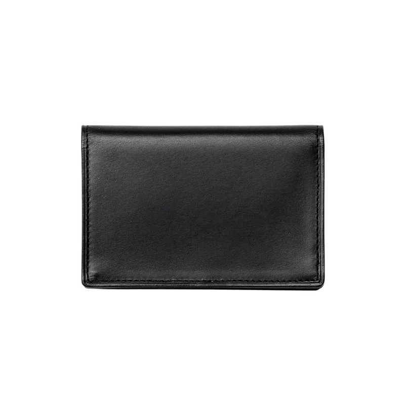 TSUCHIYA KABAN Italian Hard Vachetta Leather Business Card Holder Made in Japan