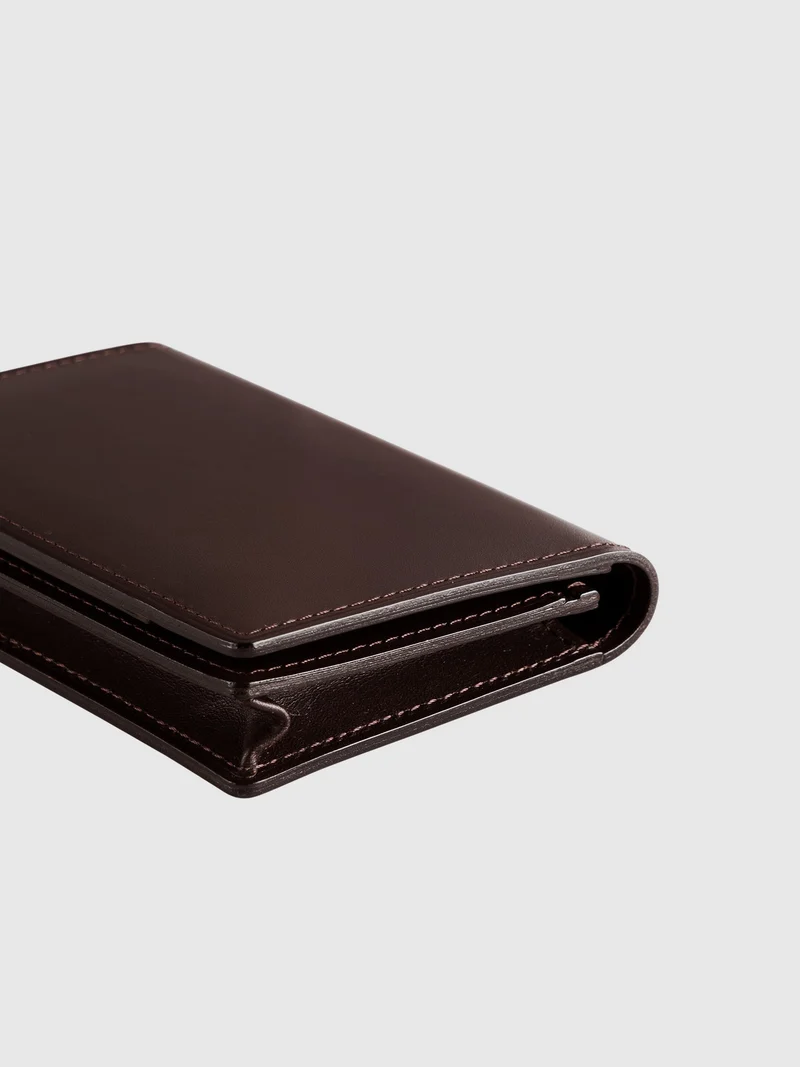 TSUCHIYA KABAN Italian Hard Vachetta Leather Business Card Holder Made in Japan