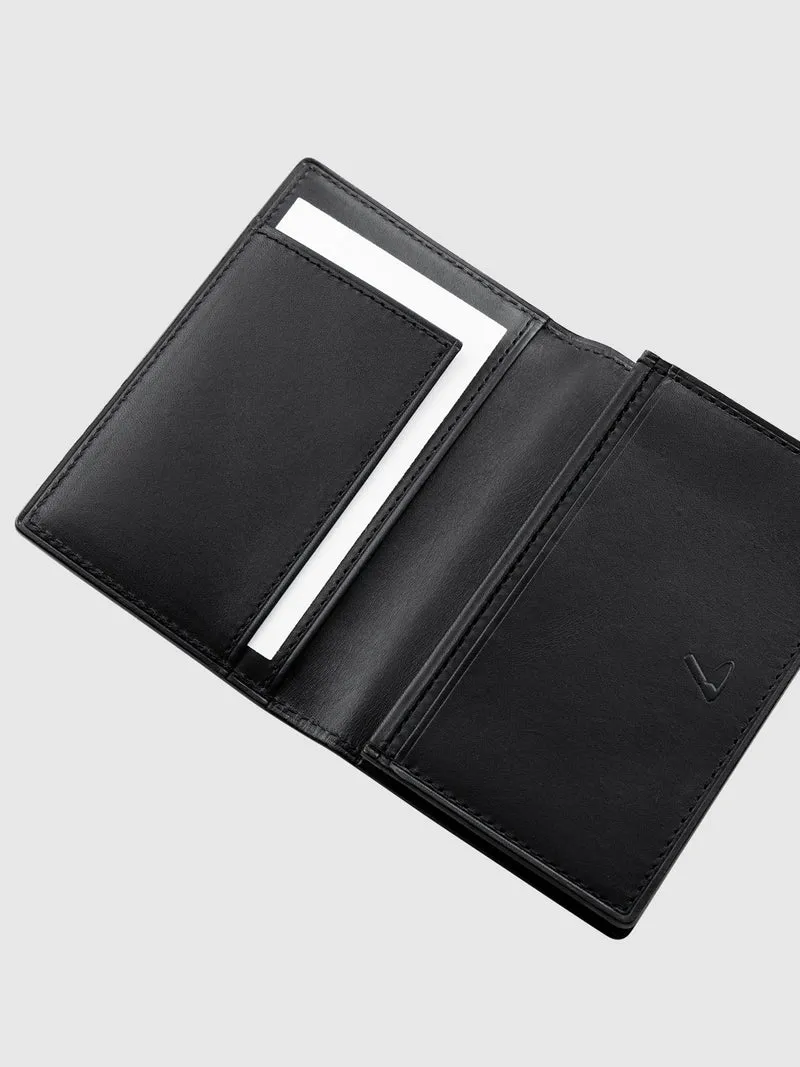 TSUCHIYA KABAN Italian Hard Vachetta Leather Business Card Holder Made in Japan