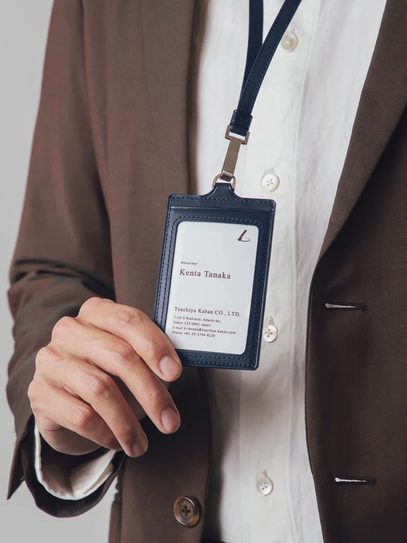 TSUCHIYA KABAN Nume Vertical ID Card Holder Made in Japan