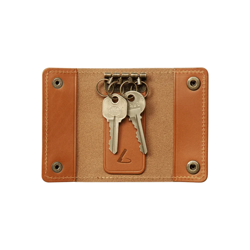 TSUCHIYA KABAN Natura Leather Key Case Nude Leather Made in Japan
