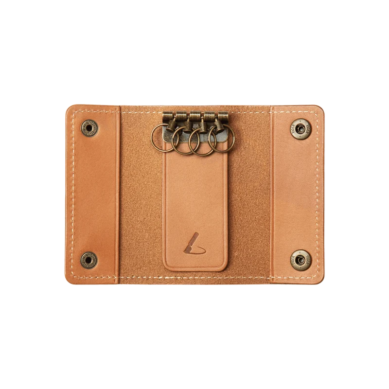 TSUCHIYA KABAN Natura Leather Key Case Nude Leather Made in Japan