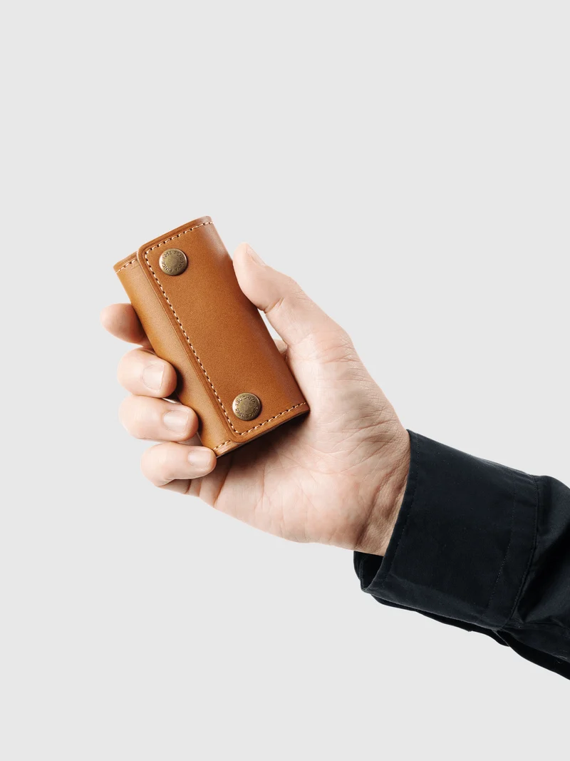 TSUCHIYA KABAN Natura Leather Key Case Nude Leather Made in Japan