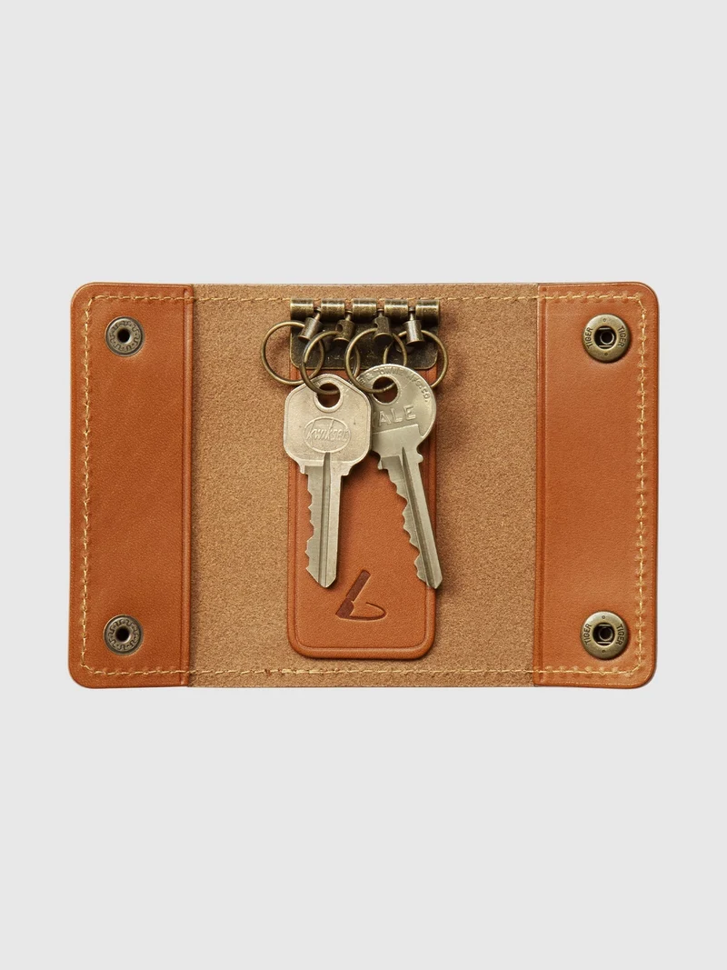 TSUCHIYA KABAN Natura Leather Key Case Nude Leather Made in Japan