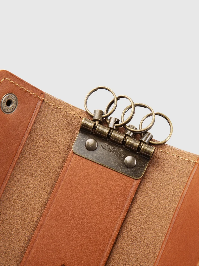 TSUCHIYA KABAN Natura Leather Key Case Nude Leather Made in Japan