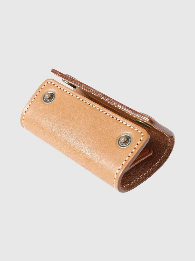 TSUCHIYA KABAN Natura Leather Key Case Nude Leather Made in Japan
