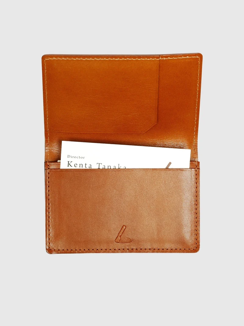 Bridle Leather Business Card Holder Made in Japan