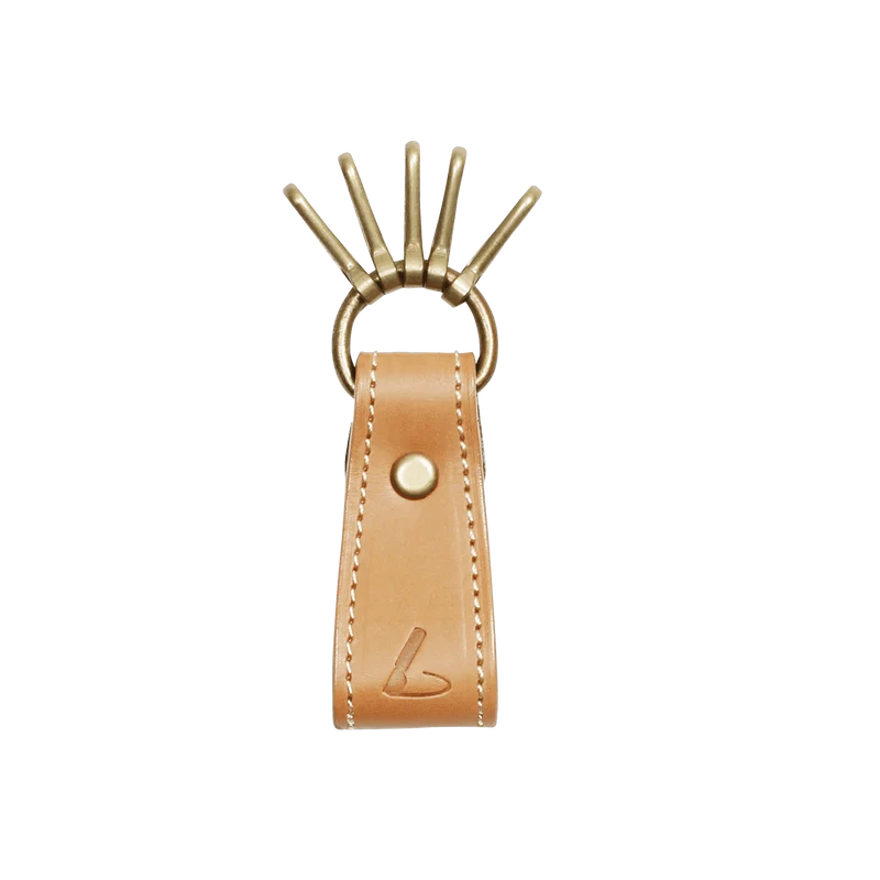 TSUCHIYA KABAN Natura Leather Key Holder Nude Leather Made in Japan