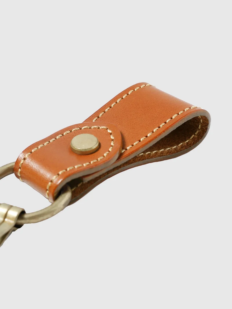 TSUCHIYA KABAN Natura Leather Key Holder Nude Leather Made in Japan