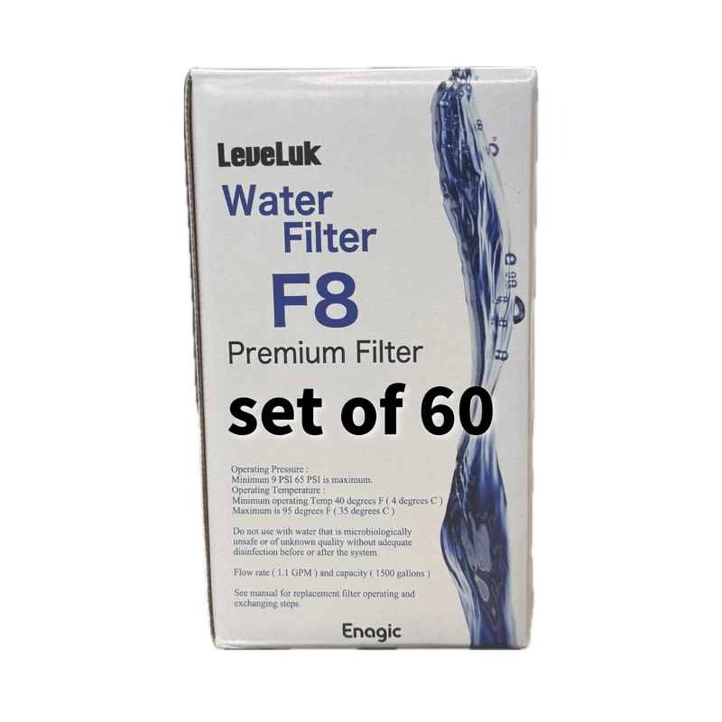 Enagic F8 High Grade Water Filter for Leveluk K-8 Oxidizing Machine KANGEN8 set of 60