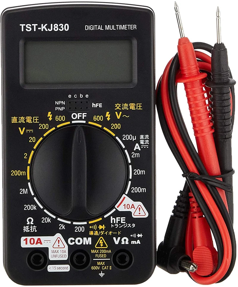 Ohm Electric Digital Tester Popular large rotary switch with transistor check function TST-KJ830 08-1288 OHM