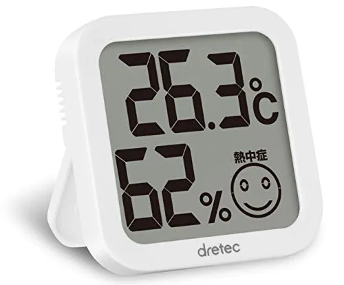 dretec Digital Thermo-Hygrometer Large Screen Compact White O-271WT