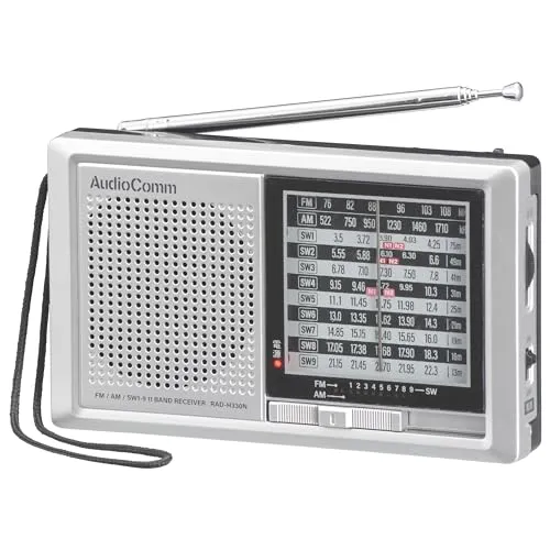 Ohm Electric Shortwave Handy Radio AM/FM/SW1-9 Wide FM Cell AC 100V RAD-H330N