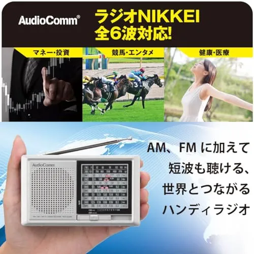 Ohm Electric Shortwave Handy Radio AM/FM/SW1-9 Wide FM Cell AC 100V RAD-H330N