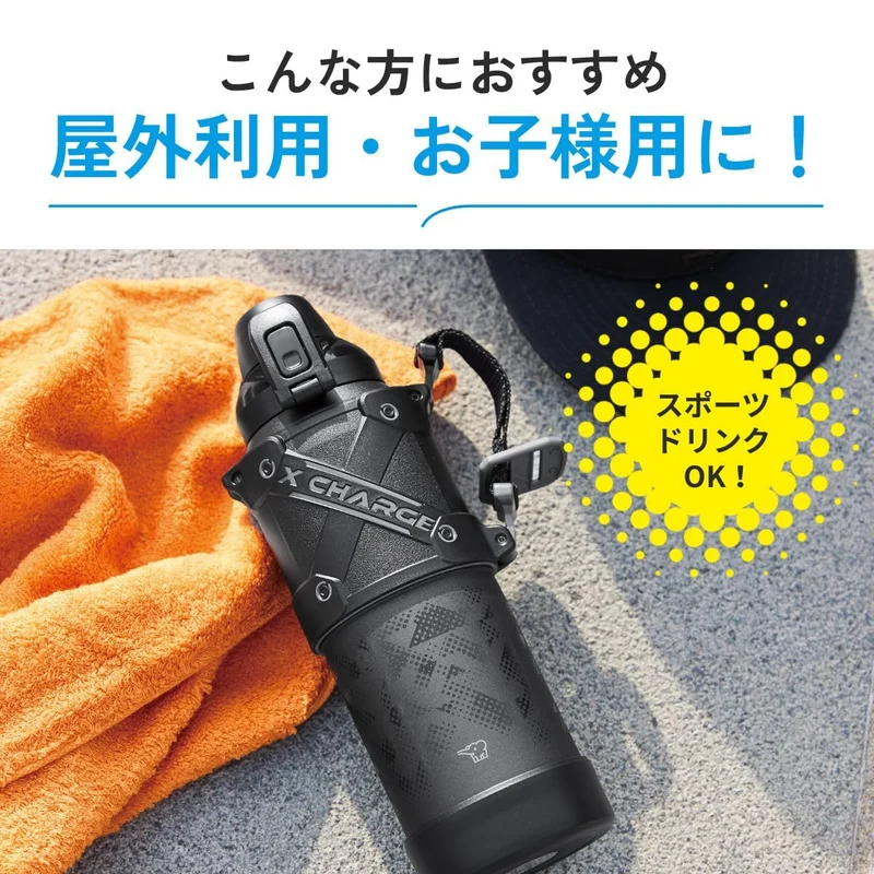 Insulated 1L Sports Bottle - Shockproof Easy-Clean Lime Blue
