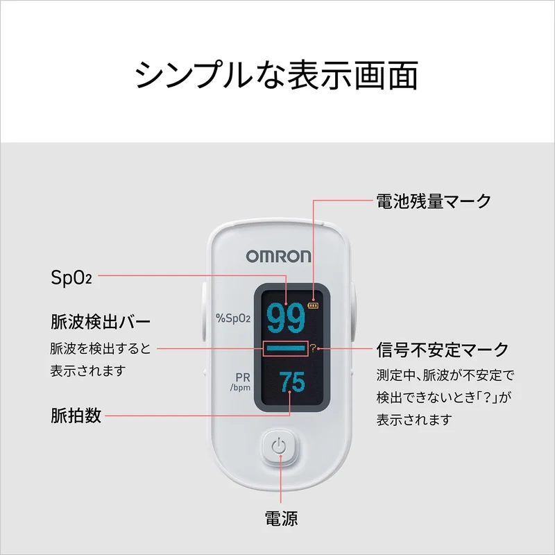 OMRON Pulse Oximeter Portable Fingertip Monitor HPO-100