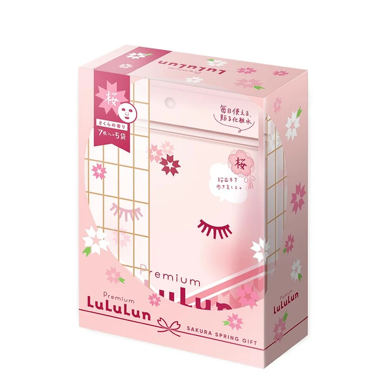 Lululun Face Mask Face Pack Premium Sakura Scent 7pcs X 5 bags