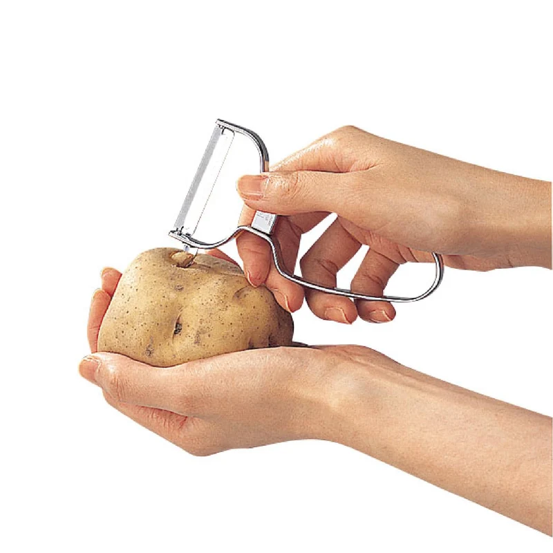 KAI Stainless Steel Peeler Comfortable Handle Dishwasher Safe DH8009 Silver