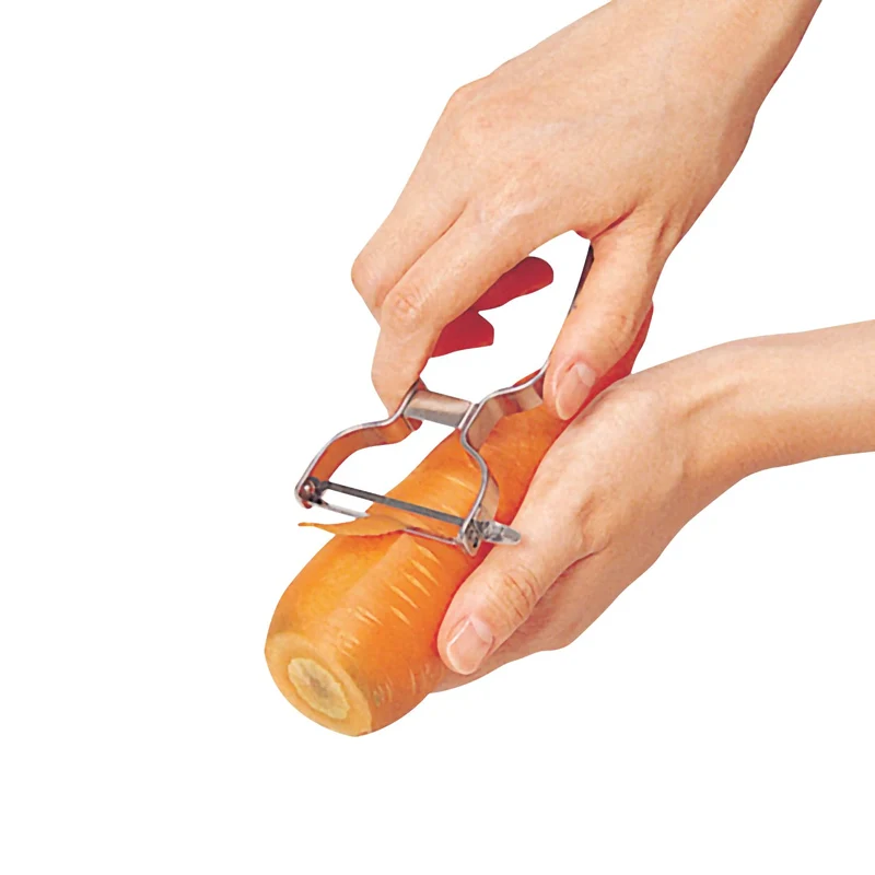 KAI Stainless Steel Peeler Comfortable Handle Dishwasher Safe DH8009 Silver