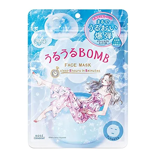 KOSE Clear Turn Uru-uru BOMB Mask 7sheet