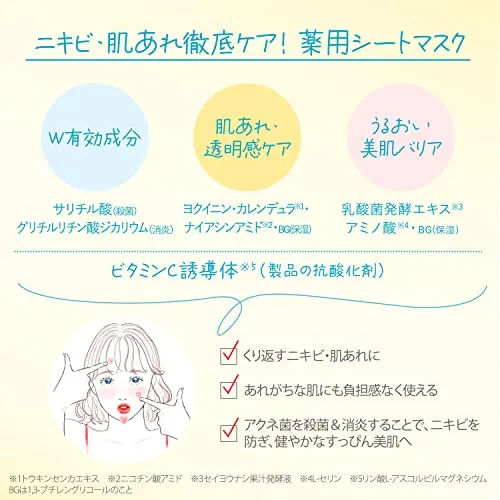 KOSE Clear Turn Sorry Skin Kininal Mask Face Mask 7sheets
