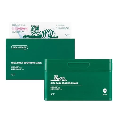 VTCOSMETICS CICA Deer Daily Soothing Mask, 30 Sheets