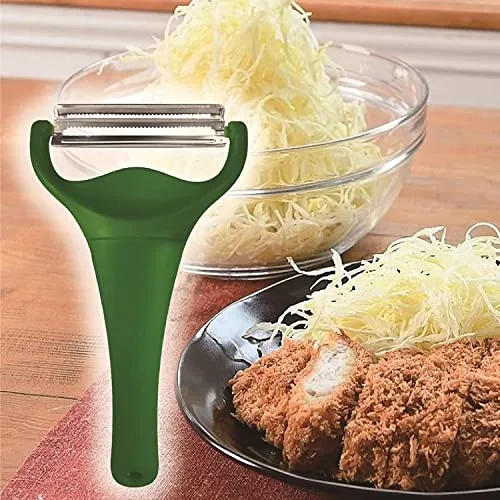 NONOJI Cabbage peeler shredding 2 blades Dark Green CBP-04G