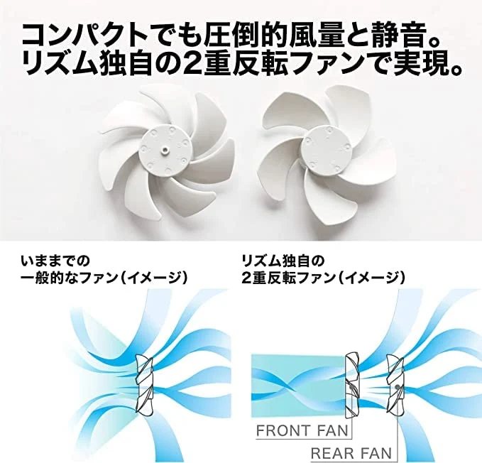 RHYTHM 2025 Handy Fan 3-way High airflow USB