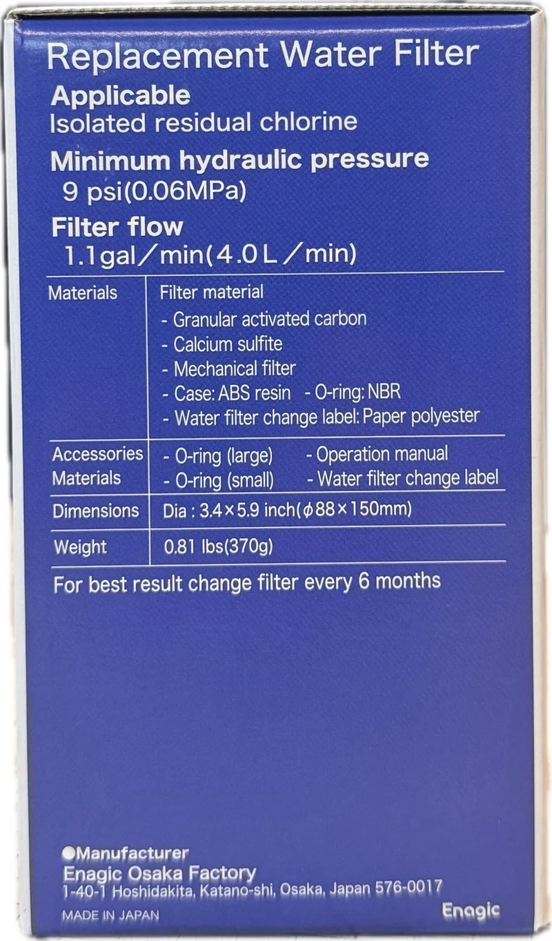 Enagic F8 High Grade Water Filter for Leveluk K-8 Oxidizing Machine KANGEN8 set of three