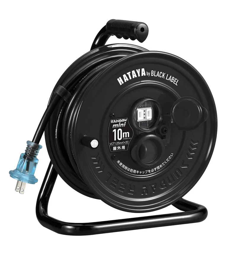 HATAYA Cord Reel Sunday Rainbow Reel Mini 10m Outdoor Rainproof